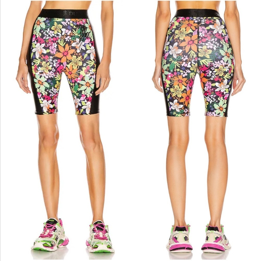 Dundas Biker Shorts Floral Print Size Medium